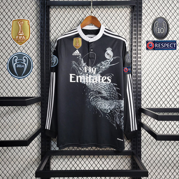 Camisa Manga Longa Real Madrid 2014 Com patchs