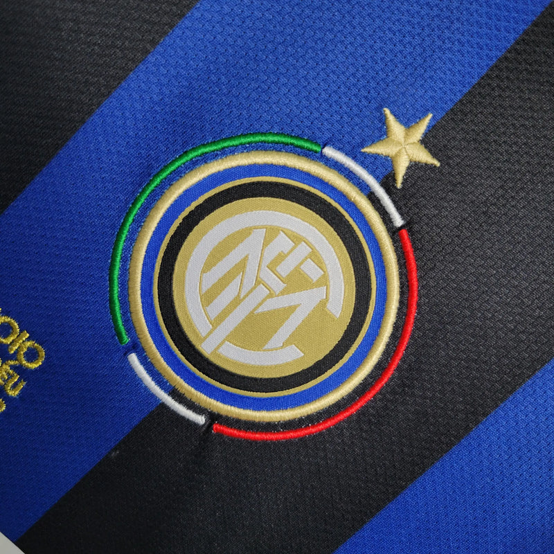 Camisa Inter de Milão Home 09/10 Retrô - Azul e Preta