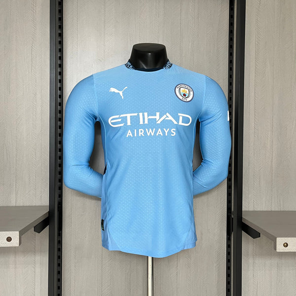 Manga longa Manchester City Home  24/25 Modelo Jogador