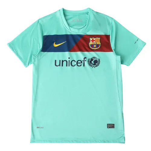 Camisa Barcelona Away 10/11 Retrô - Verde Água