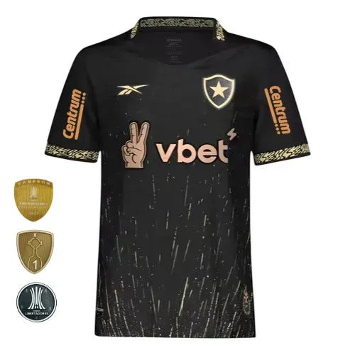 Camisa Botafogo Away 24/25 - Preta - C/ Patrocínio vBet