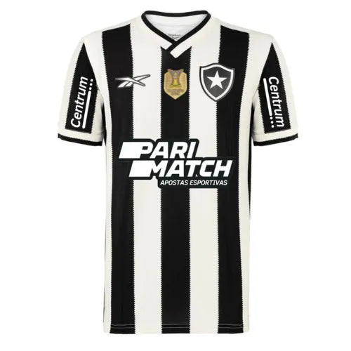 Camisa Botafogo Home 24/25 - Preta e Branca - C/ Patrocínio