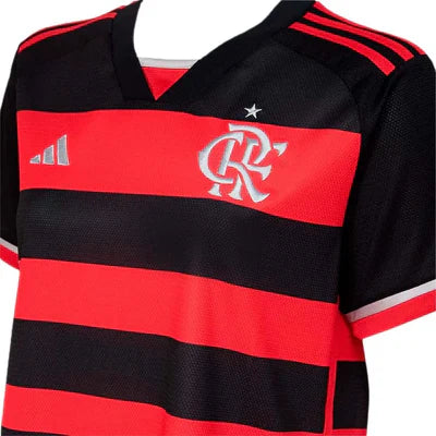 Camisa CRF Feminina Home 24/25 - Preta e Vermelha