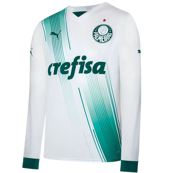 Camisa Palmeiras Away 23/24 Manga Longa - Branca