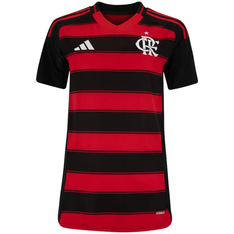 Camisa CRF Feminina Home 25/26 - Preta e Vermelha