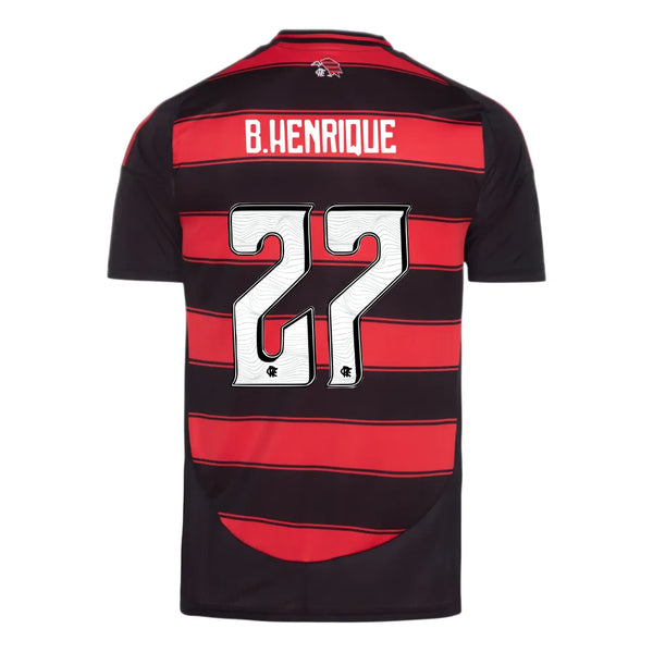 Camisa CRF Home 25/26 - Preta e Vermelha #B.Henrique27