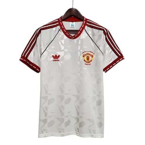 Camisa Manchester United 1991 Retrô - Branca