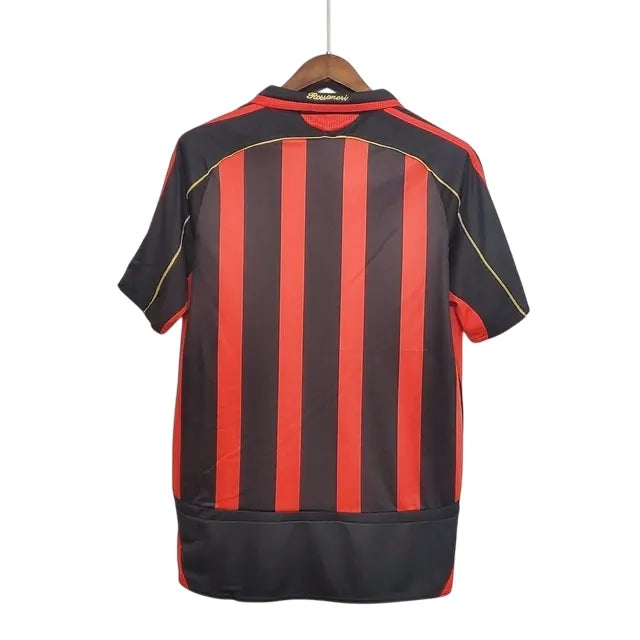 Camisa Milan Home 06/07 Retrô - Vermelha e Preta