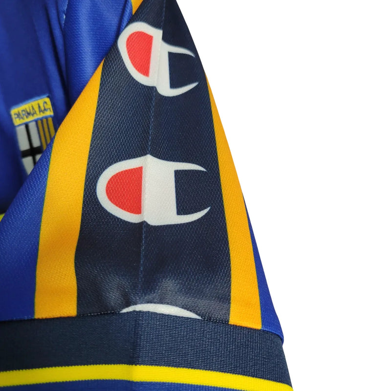 Camisa Parma Away 01/02 Retrô - Azul e Amarela