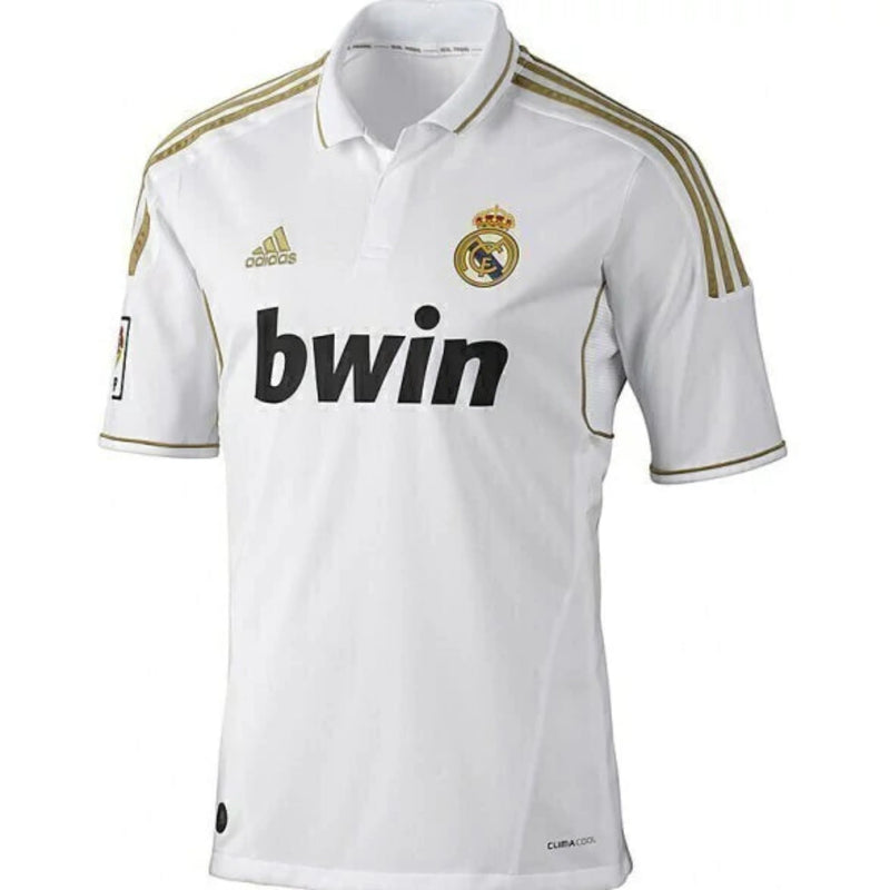 Camisa Real Madrid Home 11/12 Retrô - Branca e Dourada