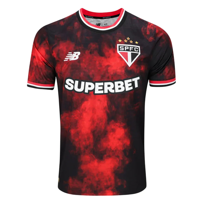 Camisa São Paulo Third 24/25 - Preta e Vermelha 