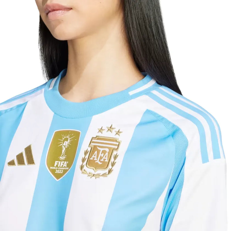 Camisa Argentina Feminina Home 2024 - Azul e Branca