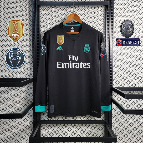 Camisa Manga Longa Real Madrid 17-18 Com patchs