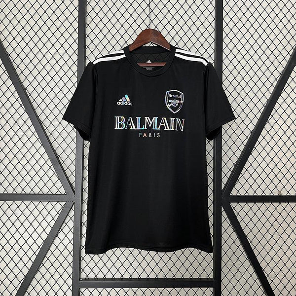 Camisa Refletiva Arsenal 24/25 Adidas x Balmain - Preto