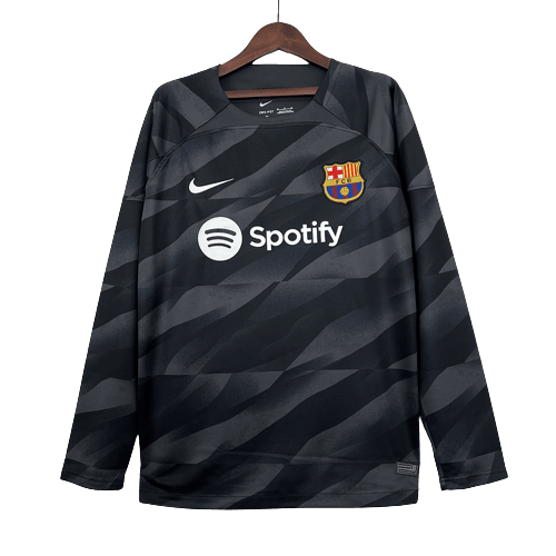 Camisa Barcelona - 23/24 - Manga Longa - Preto