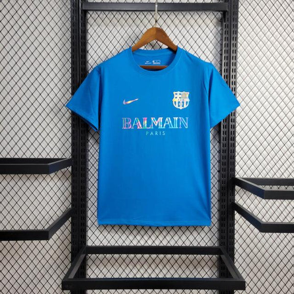 Camisa Refletiva Barcelona x Balmain 24/25 s/n° Torcedor Masculino - Azul