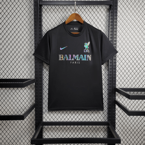 Camisa Refletiva Liverpool 24/25 Adidas x Balmain - Preto