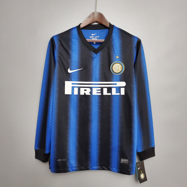 Camisa Manga Longa Inter de Milão I 10/11 Nike - Azul e Preto