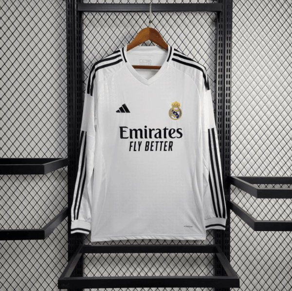 Camisa Manga Longa Real Madrid 24/25 Adidas - Branco