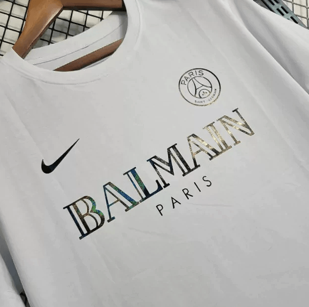 Camisa Refletiva PSG 23/24 Lançamento Edição Especial Balmain Paris