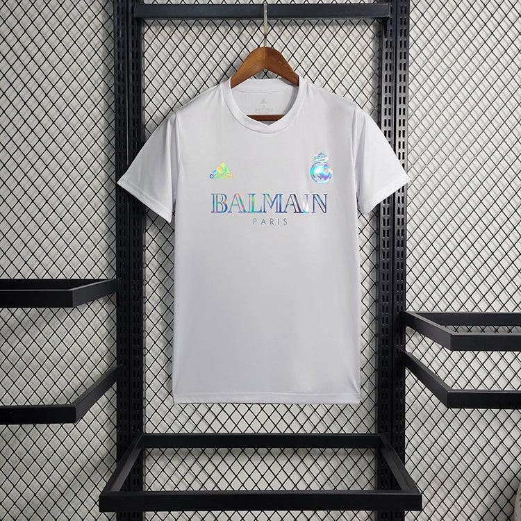 Camisa Refletiva Real Madrid  23/24 Adidas - Balmain Branca