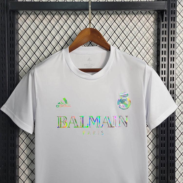 Camisa Refletiva Real Madrid  23/24 Adidas - Balmain Branca