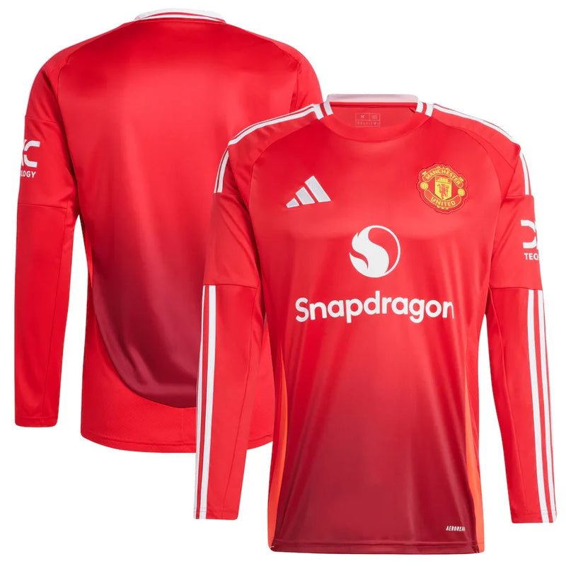 Camisa Manchester United Home 24/25 Manga Longa - Vermelha