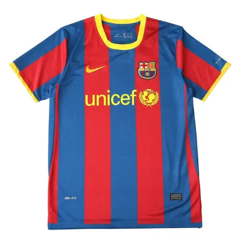 Camisa Barcelona Home 10/11 Retrô - Azul e Vermelha