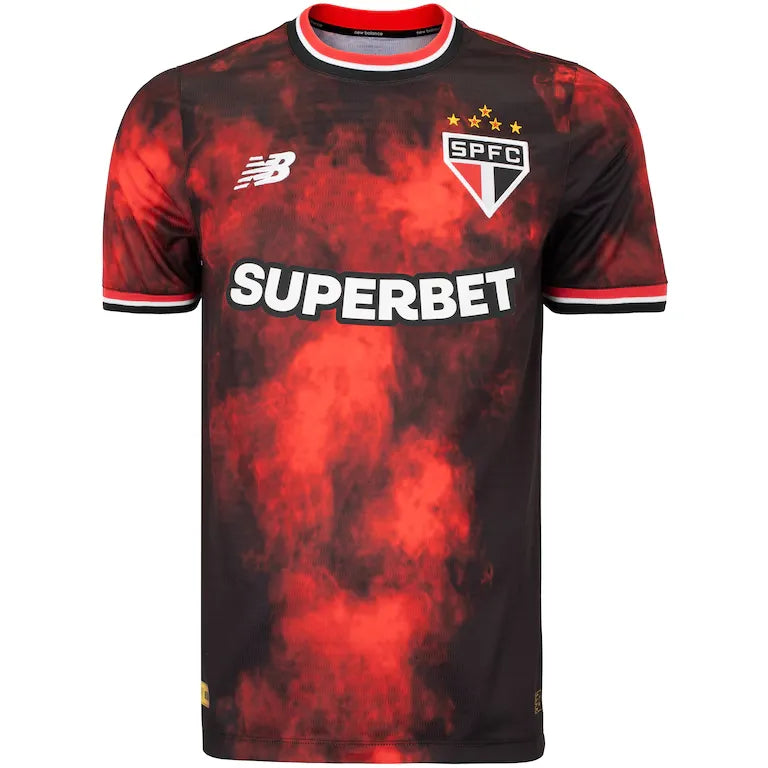 Camisa São Paulo Third 24/25 - Preta e Vermelha